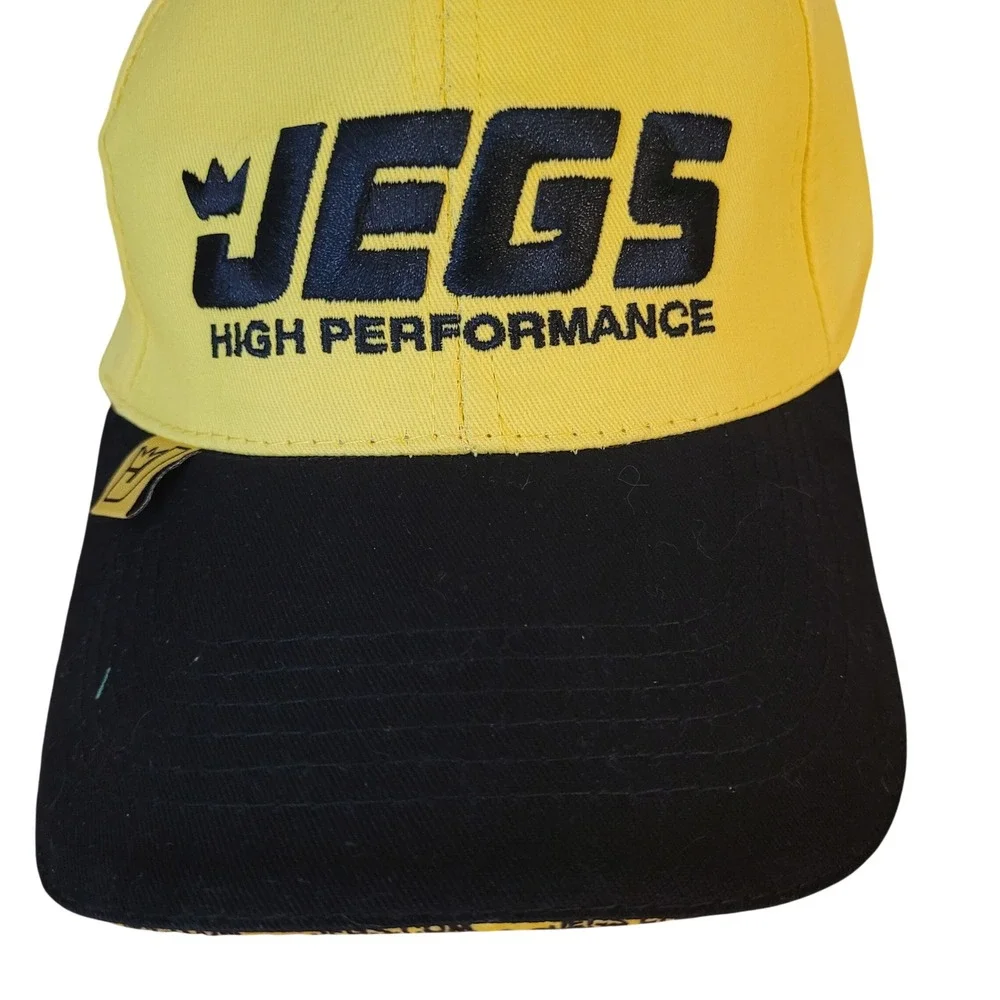 JEGS‎ High Performance Racing Hat Yellow Black Adjustable Baseball Cap 551-100